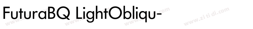 FuturaBQ LightObliqu字体转换